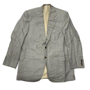 Brioni Blazer 42R Wool & Silk Nomentano Jacket Surgeon Cuff Beige Houndstooth
